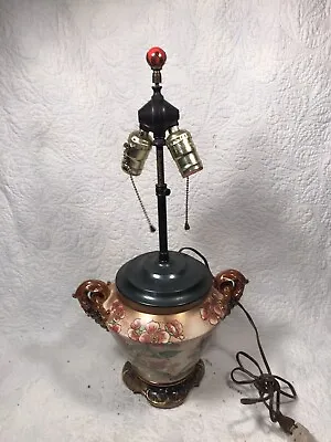 Buy Art Nouveau Royal Doulton Pottery Burslem Gilt Floral Urn Lamp Vase Antique • 61.87£