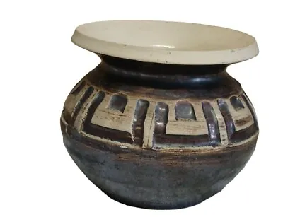 Buy Vintage Purbeck Stoneware Studio Pottery Decorative Textured Incised Vases 10 Cm • 12.50£