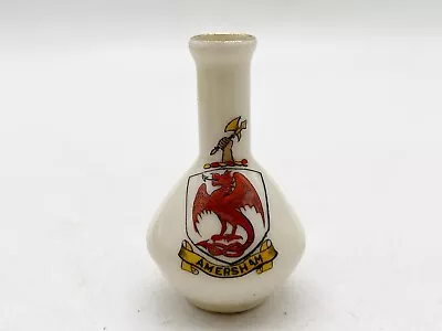 Buy Vintage Crested Ware Souvenir Of Amersham Vase Arcadian China • 23.99£