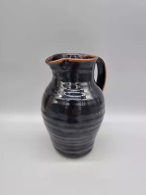 Buy A Squat Studio Pottery Tenmoku Glazed Jug With Impressed Makers Mark. • 45£