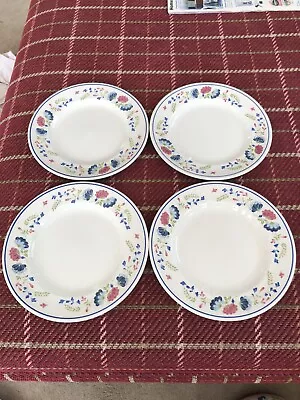 Buy BHS Priory Tableware Blue Floral Ceramic Tea Plates Set Of 4 Side Plates • 14£