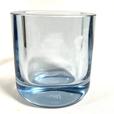 Buy MCM Per Lutken Holmegaard Blue Glass Vase Signed Dated Heavy • 62.65£