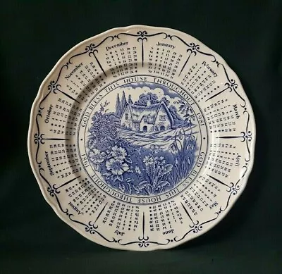 Buy Myotts Calendar Plate Ironstone Ringtons Collector Plate In Blue And White • 19.95£