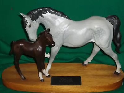 Buy Beswick Spirit Of Affection - Matt Grey Mare And Black Foal On Plinth. • 30£