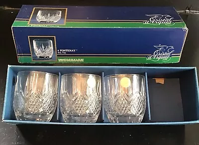 Buy Beautiful Vintage Boxed Set Of 3 Cristal D’Arques Lead Crystal Whisky Tumblers • 15£