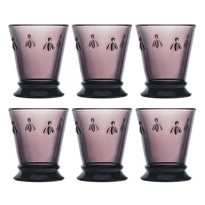 Buy La Rochere Bee Tumbler Glass Set Of 6 250ml Goblet Purple Glassware Barware • 55.35£