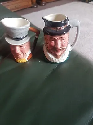 Buy Lancaster Sandland Ware Character Toby Jugs Raleigh & Micawber 1850s • 5.99£