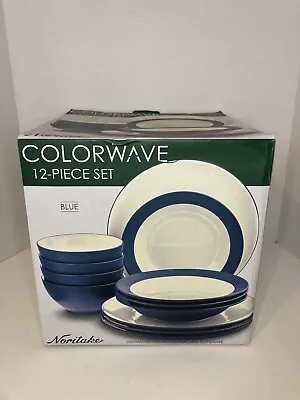 Buy Noritake Colorwave 12-Piece Dinnerware Set In Blue Open Box MSRP $119.99 • 63.54£