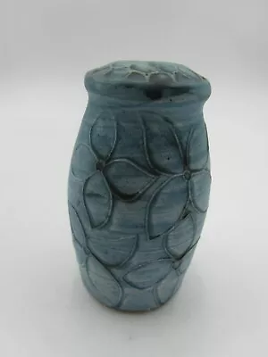 Buy Carn Pottery Penzance - Bud Vase With Floral Design - Blue • 15.99£
