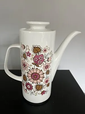 Buy Vintage J&G Meakin Filigree 1969 Coffee Pot Studio 2 Pink Flowers  • 15.99£