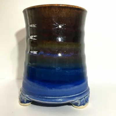 Buy Beautiful MARTIN HOMER STUDIO Stoneware Pottery Brown/Blue Ombre' - Makers Mark  • 47.41£