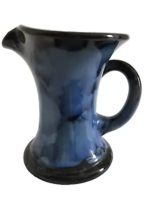 Buy VINTAGE Ewenny Studio Pottery Wales Hand Thrown Mottled Drip Blue Bud Vase Jug • 14£
