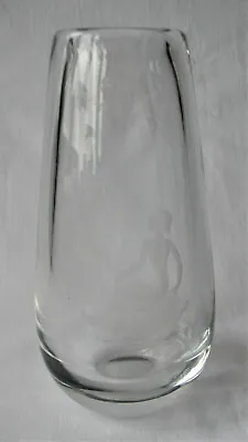 Buy Vintage Orrefors Sven Palmquist Engraved Glass Art Vase. Swedish Sea Geese  • 89£