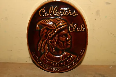 Buy Old Sleepy Eye Flour Haeger Pottery Stoneware Plaque Indian Chief Collector Club • 28.30£