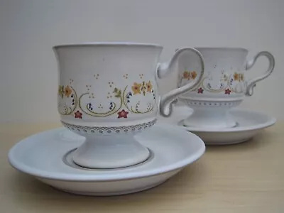Buy 2 X 1970s Vintage Denby Pottery Avignon Stoneware Cups & Saucers • 8£