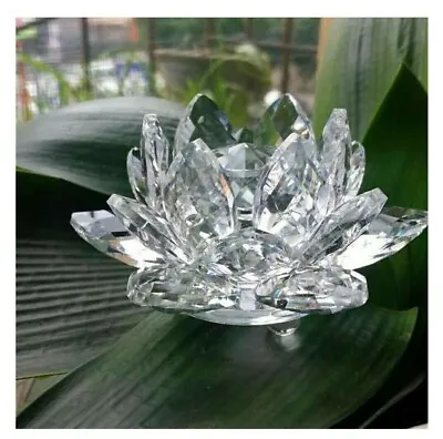 Buy Crystal Clear Lotus Flower Ornament Large Symbol Purity & Serenity Stunning Deco • 16.98£