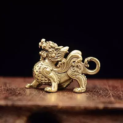 Buy Chinese Style Qilin Ornaments Vintage Brass Mini Animal Statue New I2B0 • 3.78£