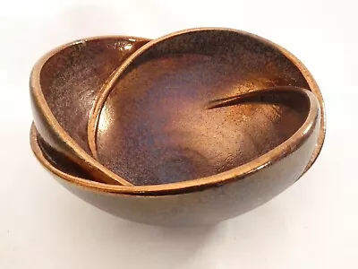 Buy Fruit Bowl Mejias Polonio Spanish Artisan Stoneware Chromed Copper Centrepiece • 34.12£