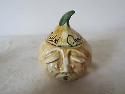 Buy Vintage Toni Raymond Pottery Pickled Onions Face Pot Storage Jar • 11.99£
