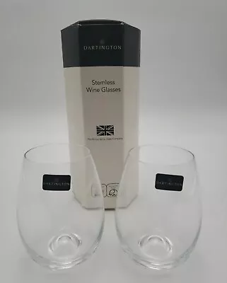 Buy NIB New Box Set Of 2 Dartington Stemless Wine Glasses The British Wine Glass Co • 14.40£