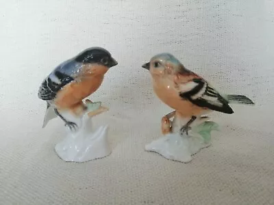 Buy Vintage Bull Finch & Chaffinch Figurine Hand Painted Fine Bone China • 12£