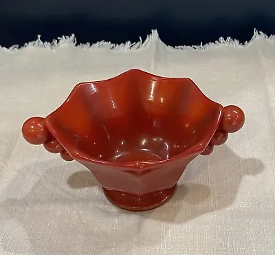 Buy Vintage Fenton Red/orange Bowl RARE • 56.95£