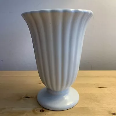 Buy Vintage Dartmouth Pottery Cream Ribbed Vase 6 Inch High Classic • 10£