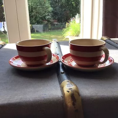 Buy 2 TG Green  Original Cornish Ware Red Stripe Tea Coffee Cups  • 50£
