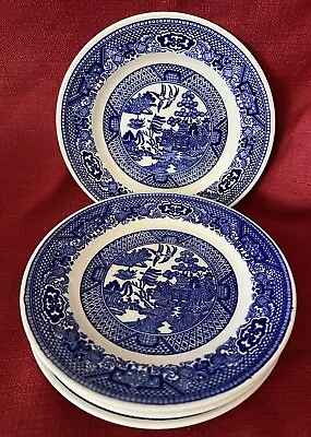 Buy Vintage Blue Willow Dessert Side Plates Set Of 5 Churchill? • 28.77£