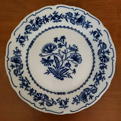 Buy Haas & Czjzek 8  PLATE SALAD DESERT BLUE WHITE DELFT FLORAL Made In Czech Repub • 11.36£