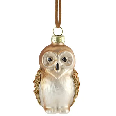 Buy Gorgeous Beaded Owl | Glass Hanging Christmas Tree Decoration | Gisela Graham • 6.81£