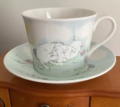 Buy ‘Cats’ By Ansley Cappuccino / Breakfast Tea Cup And Saucer.   New • 10.50£