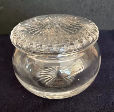 Buy Quality Cut Glass Trinket Bowl With Lid. • 8.99£