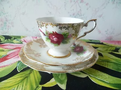 Buy Royal Standard English China Trio Tea Cup Saucer Plate Gilded Rose 3288 • 6£