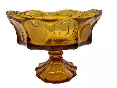 Buy Fostoria Amber Vintage Large Glass Footed Compote MCM Collectible Art Glass • 21.82£