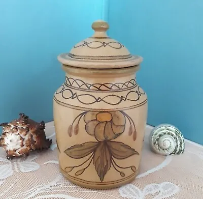 Buy Vintage Olaria De Almansil Algarve Pottery Jar, Artist Signed, Portuguese Lidded • 16£