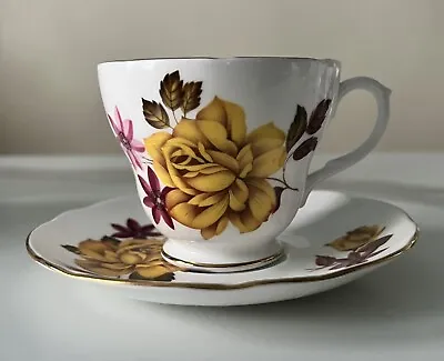Buy Vintage Fine Bone China Tea Cup And Saucer Set Floral England FREE SHIPPING • 18£