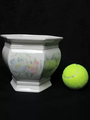 Buy Royal Winton Fine Ceramic Vase/ Planter, Blue/ Pink Floral Pattern *13cm Tall • 5£