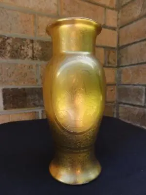 Buy Antique Art Nouveau Gilded Vase Art Studio Signed Osborne • 53.03£