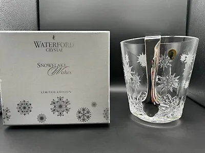 Buy STUNNING NIB WATERFORD CRYSTAL Snowflake Wishes Ice Bucket With Tongs & Charm • 196.90£