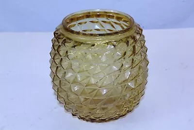 Buy Vintage Genuine Empoli Glass Honey Pot Amber Handmade 5 1/2  X 6  High No Lid • 27.95£