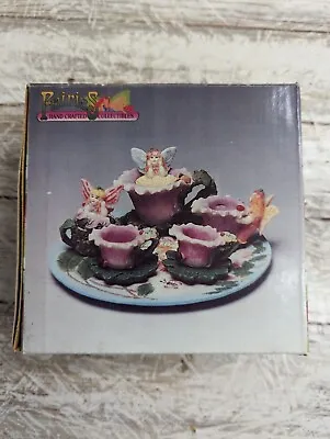 Buy  Vintage  Porcelain Child's Flowers Fairy Mini Tea Set Vintage Graphics. • 12.54£