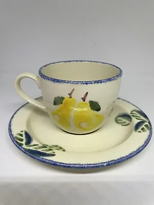 Buy Poole Pottery-  Dorset Fruits  Cup & Saucer (b) • 11£