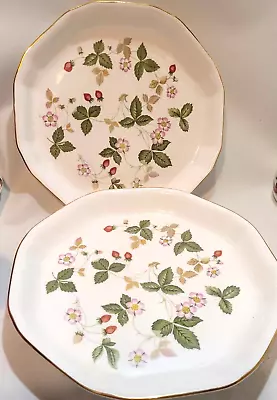 Buy 2x Wedgwood Wild Strawberry Plate Octagonal Serving Dish Plate 9.75  • 35£