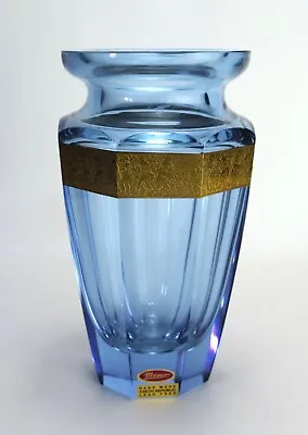Buy Moser Crystal Eternity Vase Amazon Warriors Motif Vintage Art Glass Signed • 433.89£