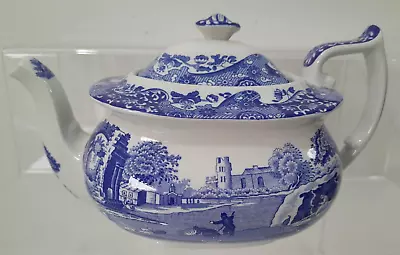 Buy Stunning Vintage Spode Italian Teapot Blue & White VGC 1.5pt • 29.95£