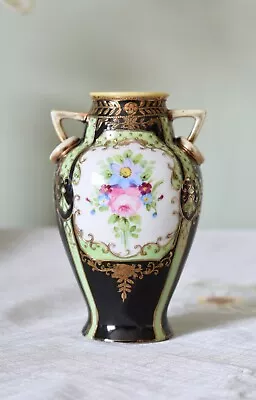Buy Vintage Noritake Maruki Komaru Hand Painted Gold Gilded Porcelain Vase 13cm Tall • 39£