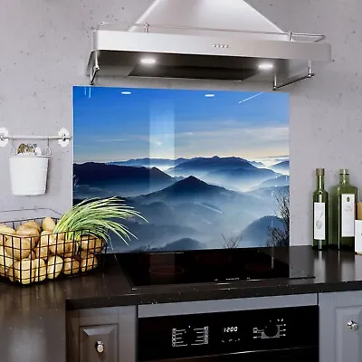 Buy Glass Splashback Kitchen Tile Cooker Panel ANY SIZE Landscape View Mountains • 158.32£