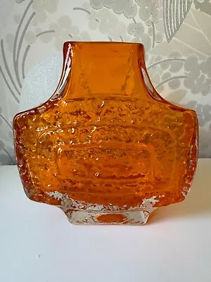 Buy Whitefriars Tangerine Orange TV Glass Vase Geoffrey Baxter 70s Retro • 335£