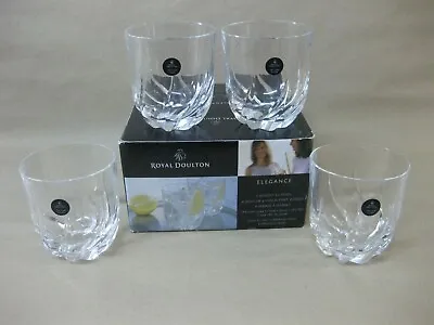 Buy 4 Royal Doulton Crystal Whisky Glasses Tumblers ~ Unused / Boxed  ~ 4  ~ 10 Cm • 39.99£
